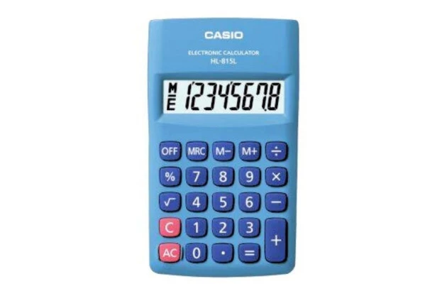 CALCULADORA DE BOLSO CASIO 8 DÍGITOS HL-815L-BU AZUL
