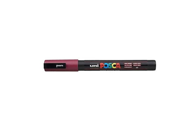 CANETA POSCA PC-1M VERMELHO VINHO - PONTA FINA REDONDA 0,9-1.3MM BASE DE ÁGUA | UNI-BALL