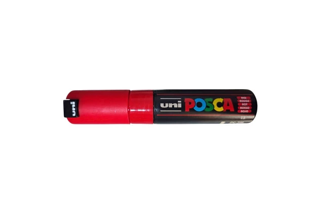 CANETA POSCA PC-7M 14.5 A 5.5 MM VERMELHO BULLET UNI-BALL