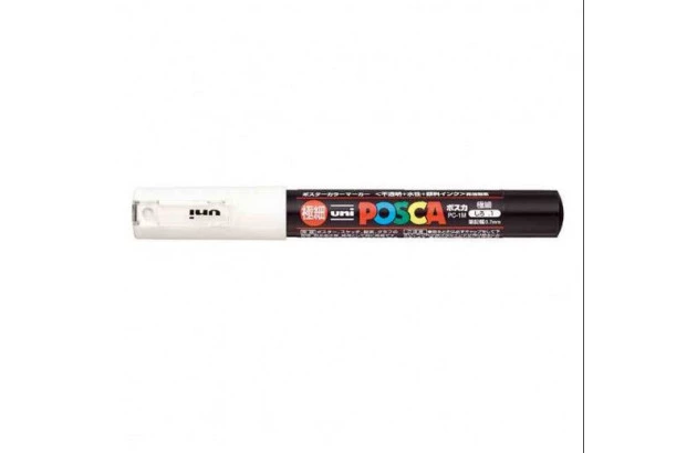 CANETA POSCA PC-1M 0.7MM BRANCA BULLET UNI-BALL