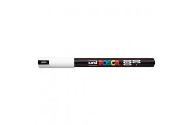 CANETA POSCA PC-3M 0.9 A 1.3 MM BRANCA BULLET UNI-BALL