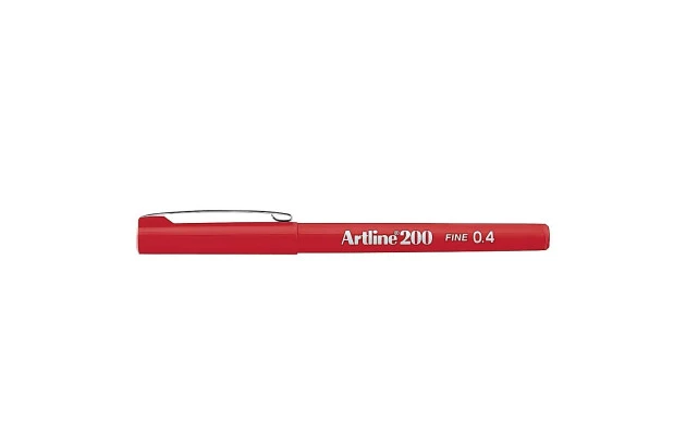 CANETA ARTLINE 200 FINE 0.4MM VERMELHA EK-200 | UNIDADE
