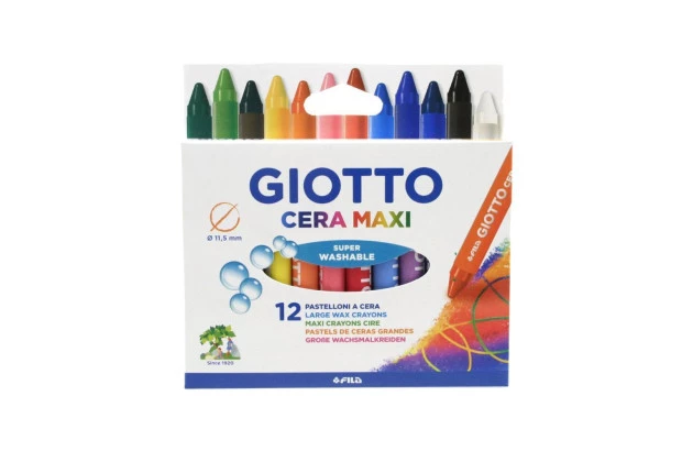 GIZ DE CERA 12 CORES GIOTTO MAXI 11MM