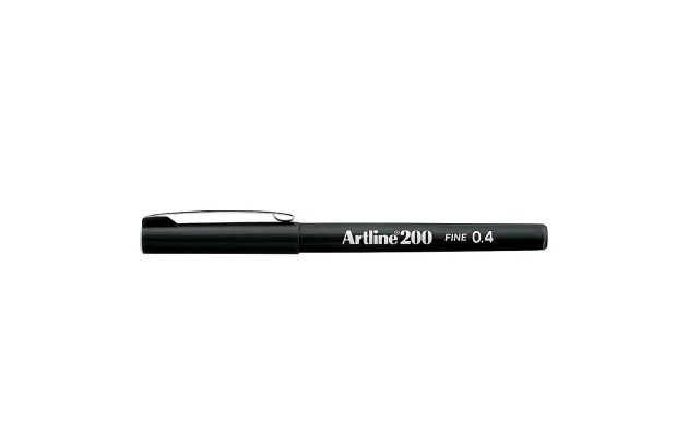 CANETA ARTLINE 200 FINE 0.4MM PRETA EK-200 | UNIDADE