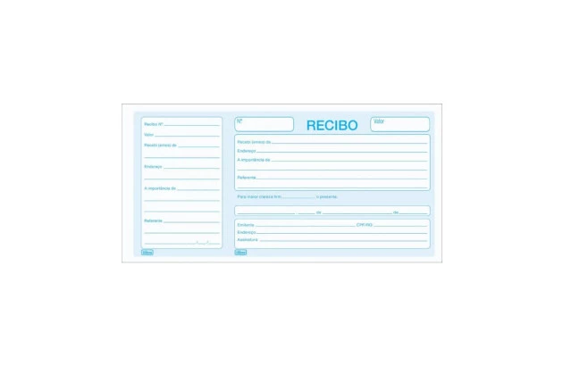 BLOCO RECIBO COMERCIAL COM CANHOTO 100 FOLHAS 105X206MM | TILIBRA