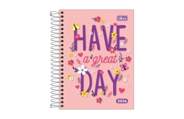 AGENDA ESPIRAL CAPA DURA M4 PEPPER F 2026 TILIBRA