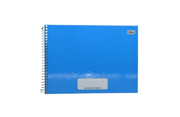 CADERNO DE DESENHO CAPA DURA 80 FOLHAS PEPPER AZUL 200X275MM - UNIDADE | TILIBRA