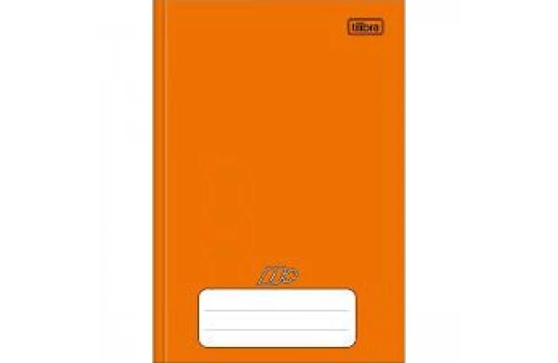 CADERNO 1/4 CAPA DURA COSTURADO 48F LARANJA D+ 140X200MM - UNIDADE | TILIBRA