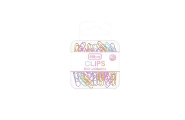 CLIPS 28MM WEST VILLAGE PASTEL 100 UNIDADES TILIBRA