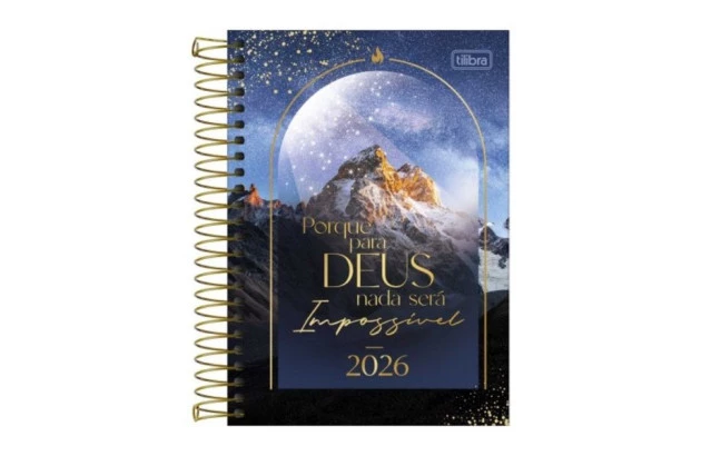 AGENDA ESPIRAL CAPA DURA M6 LOUVOR 2026 TILIBRA