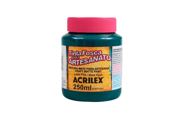 TINTA PVA FOSCA PARA ARTESANATO 250ML VERDE BANDEIRA 511 – UNIDADE | ACRILEX 3225