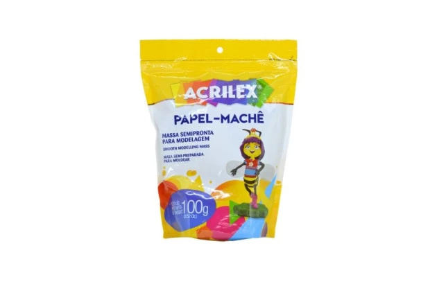 PAPEL MACHE 100G PARA MODELAGEM ACRILEX 1210