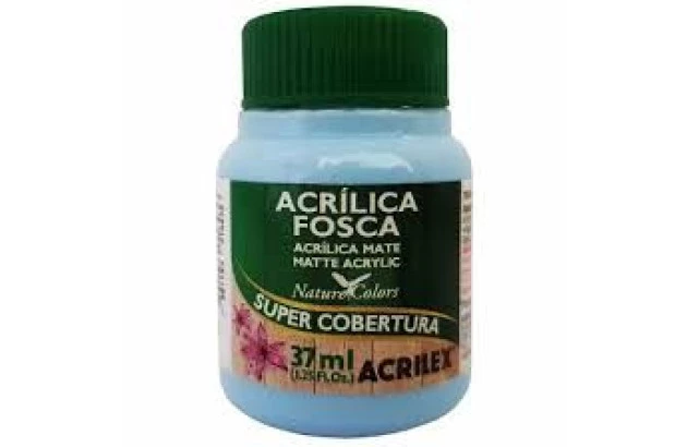 TINTA ACRÍLICA FOSCA 37ML AZUL HORTENSIA 579 MATE - SUPER COBERTURA | ACRILEX 3540