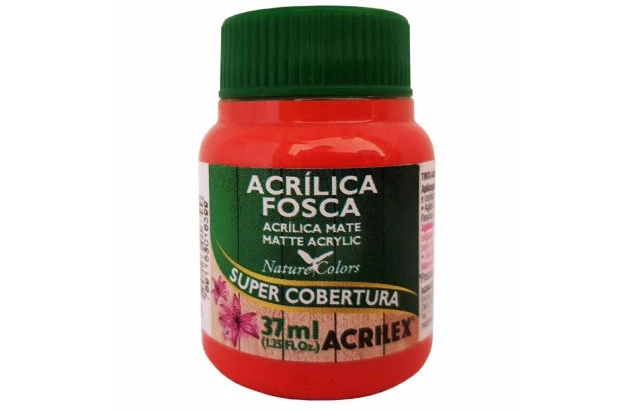 TINTA ACRILICA FOSCA ARTESANATO 37ML VERMELHO VIVO 541 - UNIDADE | ACRILEX 3540
