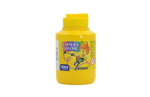 TINTA GUACHE 250ML AMARELO OURO 505 ACRILEX 2025