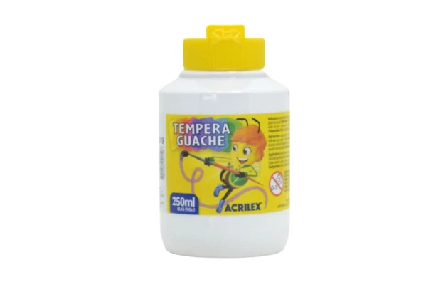 TINTA GUACHE 250ML BRANCO 519 ACRILEX 2025