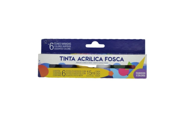 TINTA ACRILICA FOSCA 6 CORES ART TEEN 3506 ACRILEX