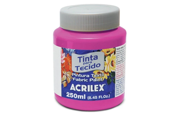 TINTA PARA TECIDO FOSCA 250ML ROSA ESCURO 542 - UNIDADE | ACRILEX 4125