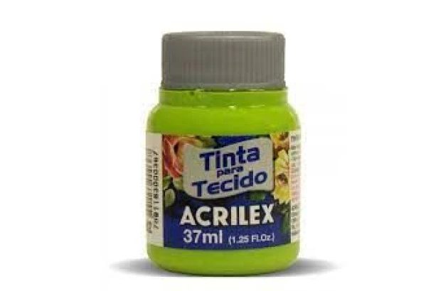 TINTA PARA TECIDO FOSCA 37ML VERDE MAÇÃ 802 - UNIDADE | ACRILEX 4140