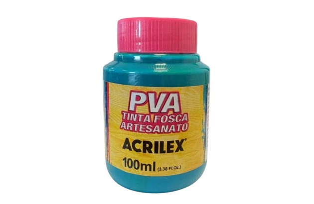 TINTA PVA FOSCA PARA ARTESANATO 100ML VERDE VIVO 558 - UNIDADE | ACRILEX 3210
