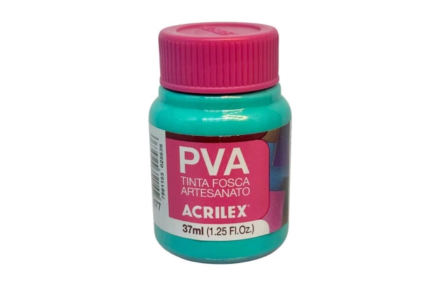 TINTA PVA FOSCA PARA ARTESANATO 37ML TURQUESA 577 - UNIDADE | ACRILEX 3240
