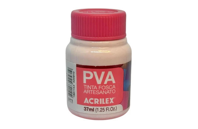 TINTA PVA FOSCA PARA ARTESANATO 37ML ROSA BÊBE 813 - UNIDADE | ACRILEX 3240