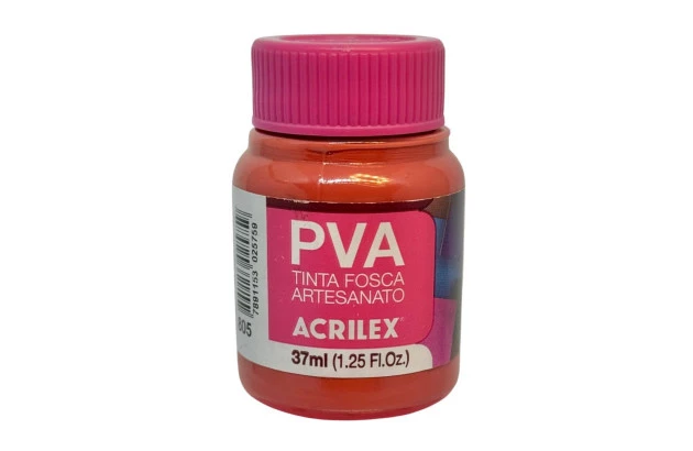 TINTA PVA FOSCA PARA ARTESANATO 37ML GOIABA QUEIMADA 805 - UNIDADE | ACRILEX 3240