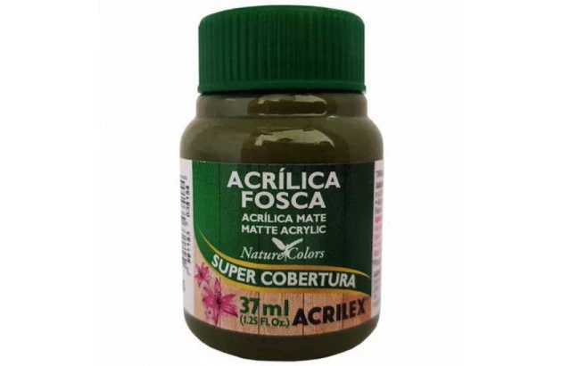 TINTA ACRÍLICA FOSCA 37ML VERDE OLIVA 545 SUPER COBERTURA ACRILEX 3560