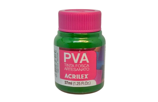 TINTA PVA FOSCA PARA ARTESANATO 37ML VERDE MUSGO 513  - UNIDADE | ACRILEX 3240