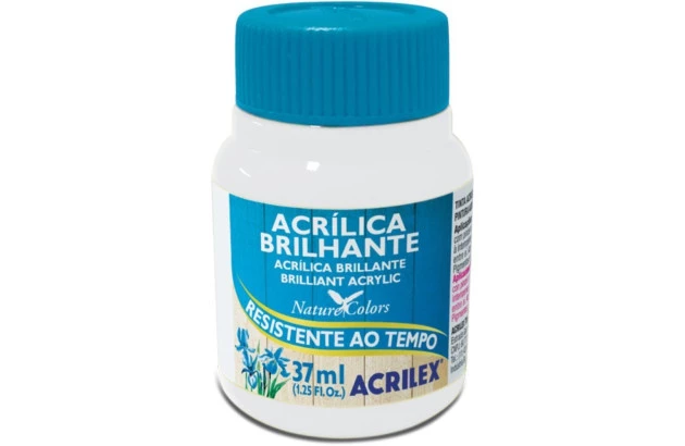TINTA ACRILICA BRILHANTE ARTESANATO 37ML BRANCO 519 - UNIDADE | ACRILEX 3340
