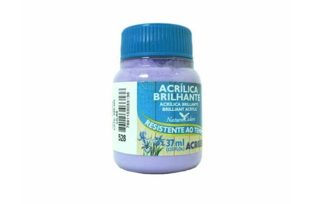 TINTA ACRILICA BRILHANTE ARTESANATO 37ML LILÁS 528 - UNIDADE | ACRILEX 3340