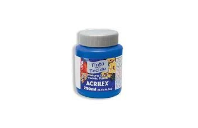 TINTA PARA TECIDO FOSCA 250ML AZUL TURQUESA 501 - UNIDADE | ACRILEX  4125