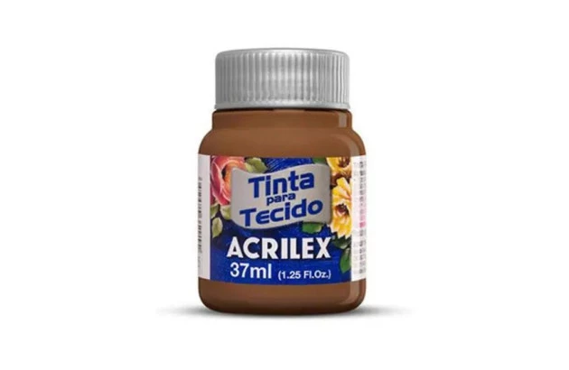 TINTA PARA TECIDO FOSCA 37ML MARROM 531 - UNIDADE | ACRILEX 4140