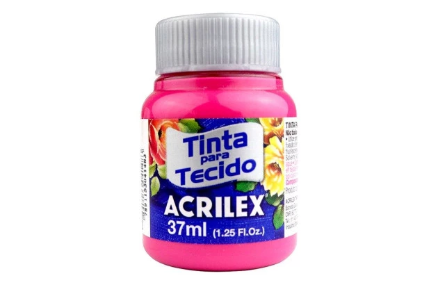 TINTA PARA TECIDO FOSCA 37ML ROSA ESCURO 542 - UNIDADE | ACRILEX 4140
