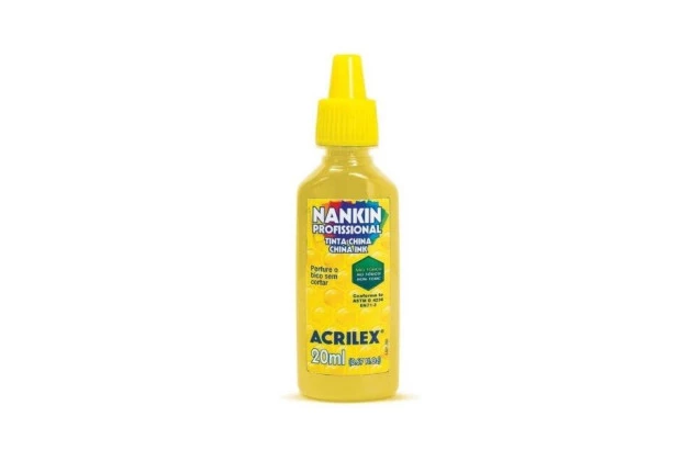 TINTA NANKIN AMARELO OURO 505 20ML 5120 ACRILEX
