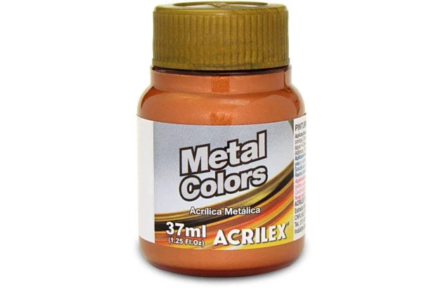 TINTA ACRILICA METAL COLORS ARTESANATO 37ML COBRE 534 – UNIDADE | ACRILEX 3640
