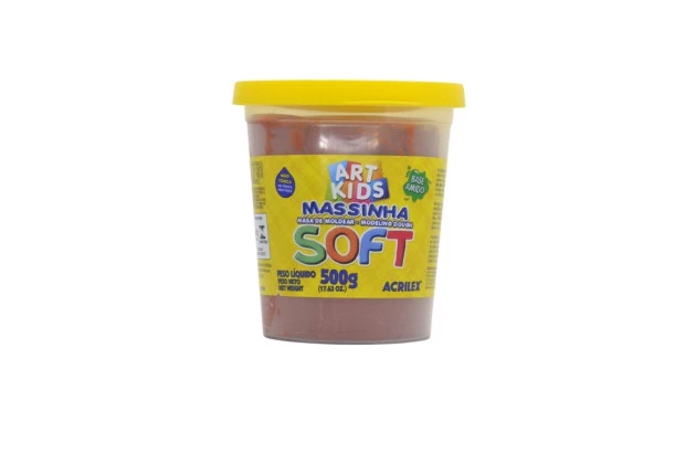 MASSA DE MODELAR SOFT 500G CHOCOLATE 814 7350 ACRILEX