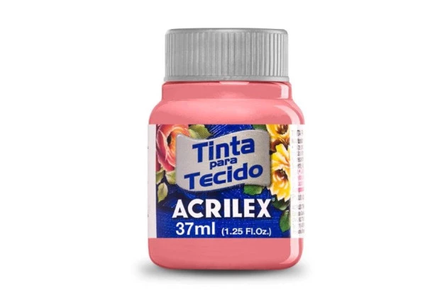 TINTA PARA TECIDO FOSCA 37ML ROSE 988 ACRILEX 4140