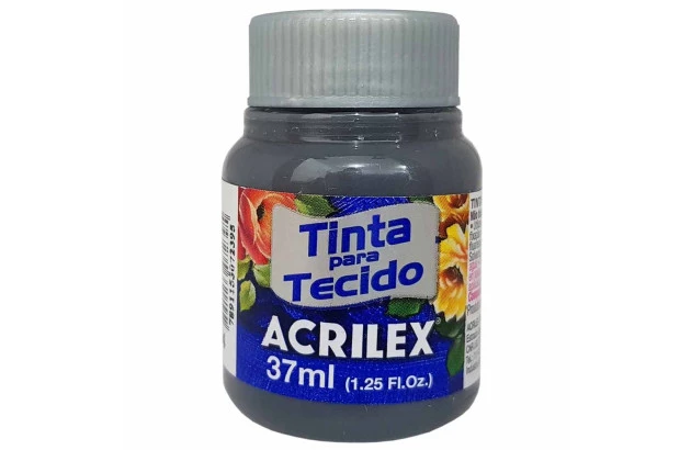 TINTA PARA TECIDO FOSCA 37ML CINZA CHUMBO 994 - UNIDADE | ACRILEX 4140