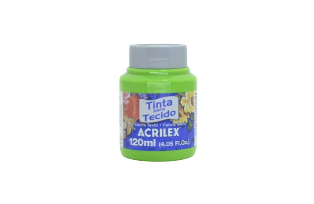 TINTA PARA TECIDO FOSCA 120ML VERDE FOLHA 510 ACRILEX 4112