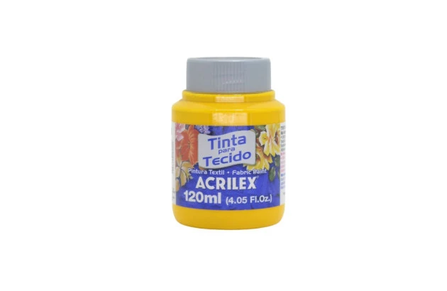 TINTA PARA TECIDO FOSCA 120ML AMARELO OURO 505 ACRILEX 4112