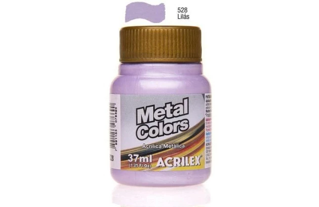 TINTA ACRILICA METAL COLORS ARTESANATO 37ML LILÁS 528 – UNIDADE | ACRILEX 3640