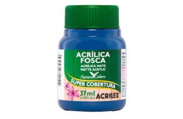TINTA ACRÍLICA FOSCA 37ML AZUL 559 MATE - SUPER COBERTURA | ACRILEX 3540