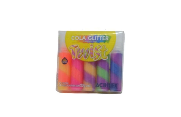 COLA TWIST GLITTER 5 CORES 23G 2938 ACRILEX