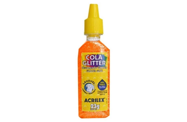 COLA GLITTER LARANJA 23G 105 2900 ACRILEX