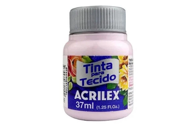 TINTA PARA TECIDO FOSCA 37ML ROSA CANDY 635 - UNIDADE | ACRILEX 4140