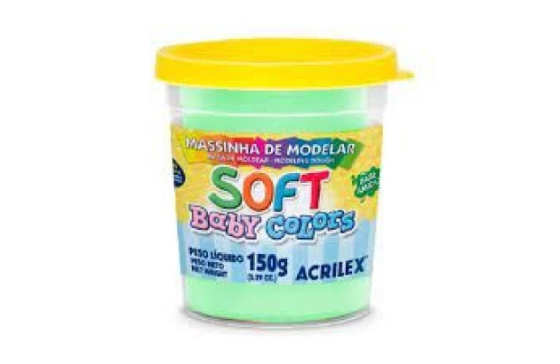 MASSA DE MODELAR SOFT 150G COLORS VERDE BEBE 810 ACRILEX