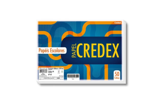 PAPEL SULFITE A3 60KG 180G CREDEX AP 60 PACOTE COM 50 FOLHAS CREDEAL