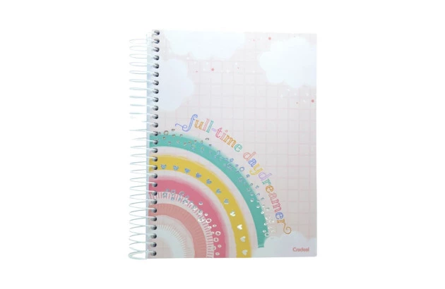 CADERNO CAPA DURA ARCO IRIS 16 MATERIAS CREDEAL
