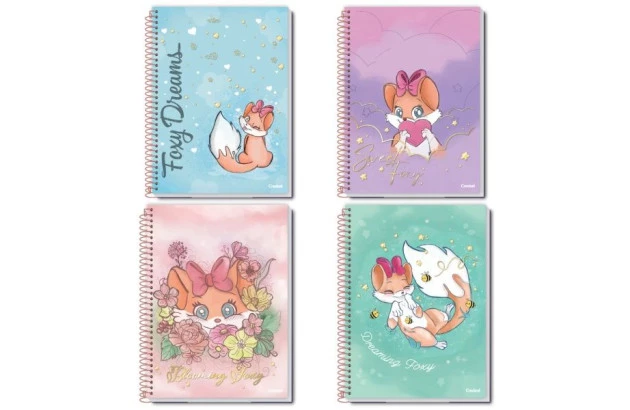 CADERNO CAPA DURA FOXY 1 MATERIA CREDEAL